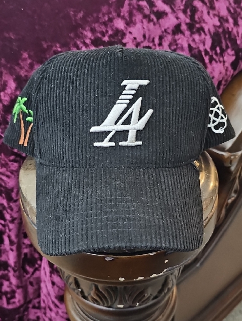 Black LA Corduroy Snapback